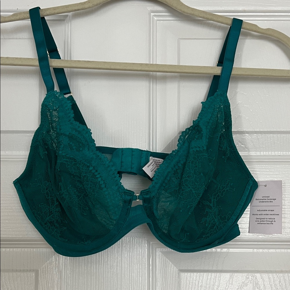 Auden Elegant Lace Underwire Bra - Teal